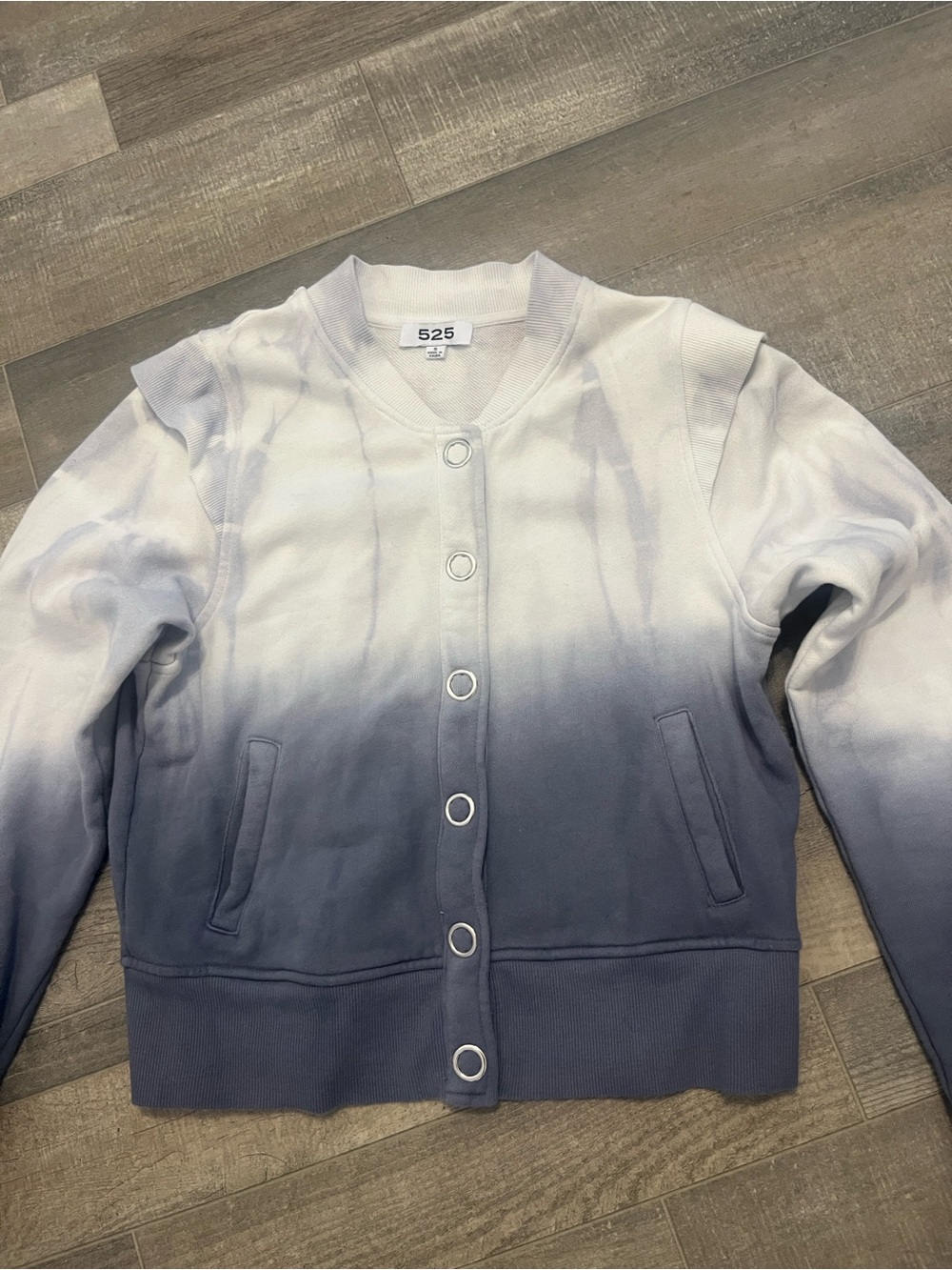 525 America White and Blue Grey Ombre Sweater Top